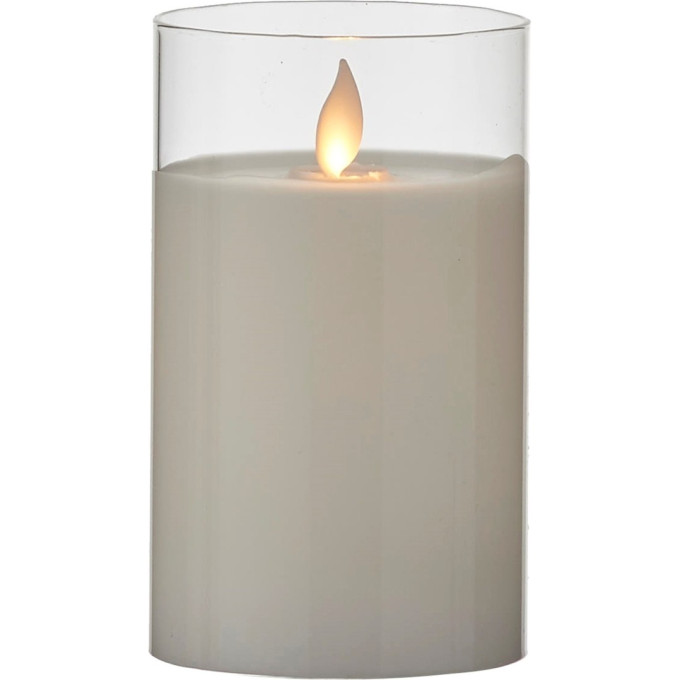 Свеча прозрачная MICA DECORATIONS, на батарейках, теплый свет 12,5х7,5 см 83475